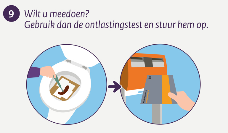Wilt u meedoen? Gebruik dan de ontlastingstest en stuur hem op.